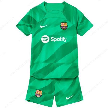 Koszulka Barcelona Goalkeeper Zestaw piłkarski dla dzieci 23/24 – Zielony – Koszulki Piłkarskie