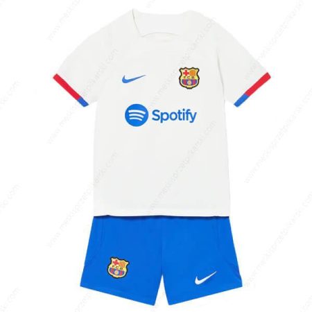Koszulka Barcelona Koszulka Wyjazdowa Zestaw piłkarski dla dzieci 23/24 – Koszulki Piłkarskie